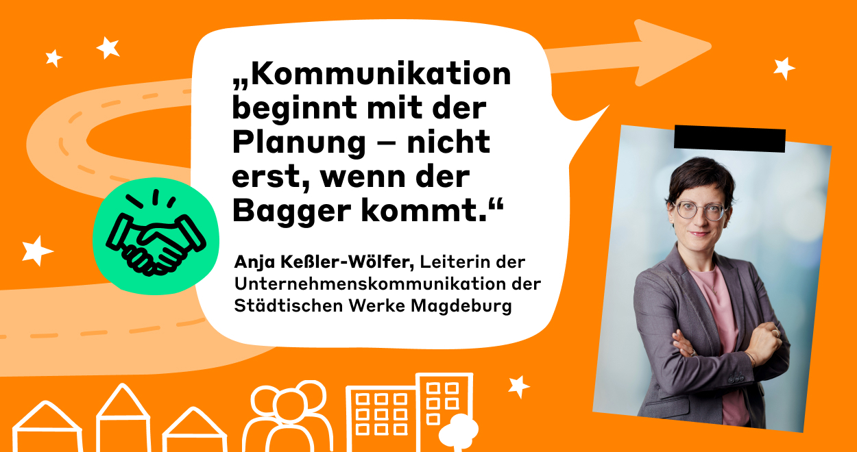 Anja Keßler-Wölfer von den Städtischen Werken Magdeburg im Gespräch über Stadtwerke-Kommunikation